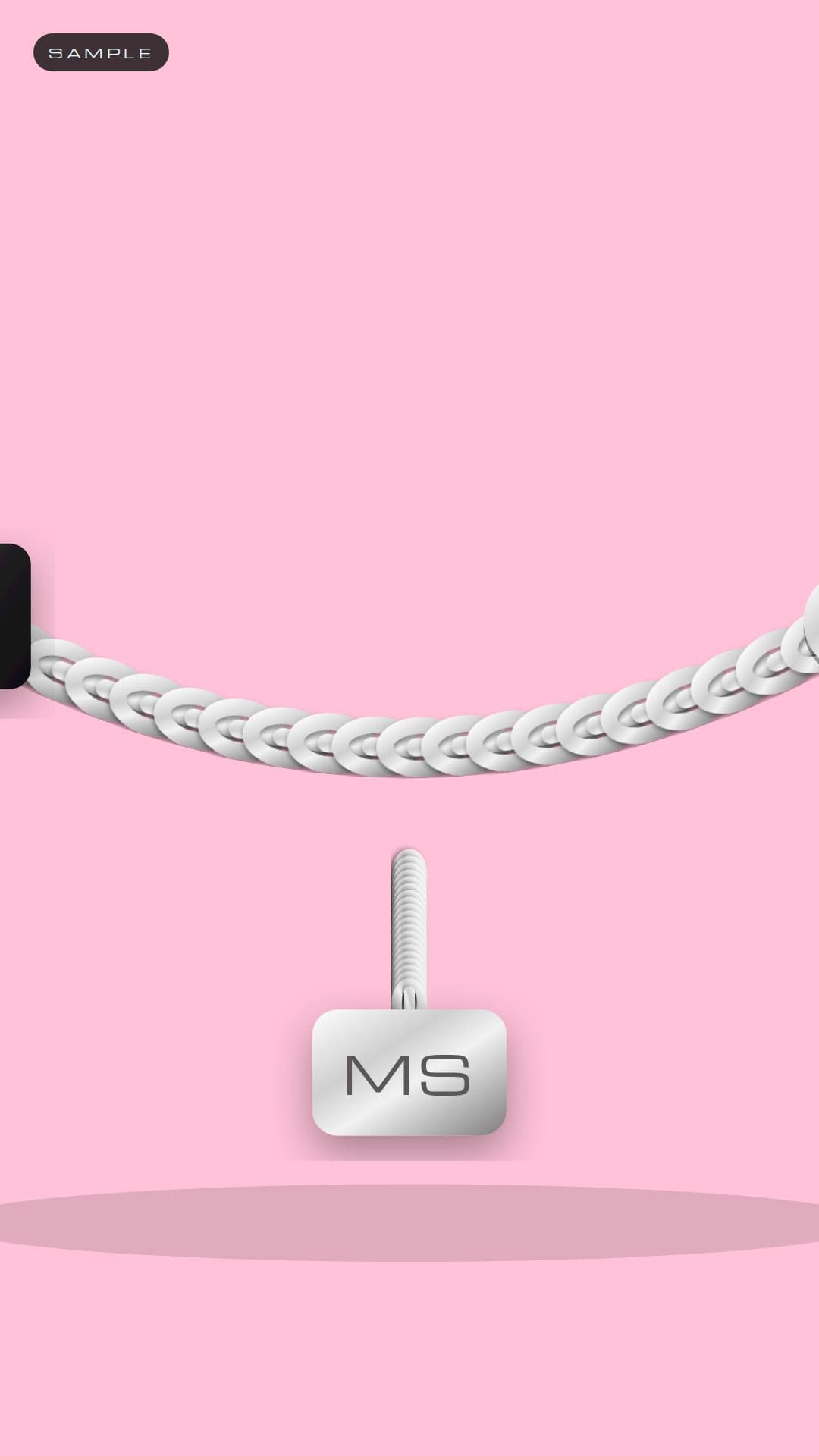 Sample post: Chain belt with engraved tag